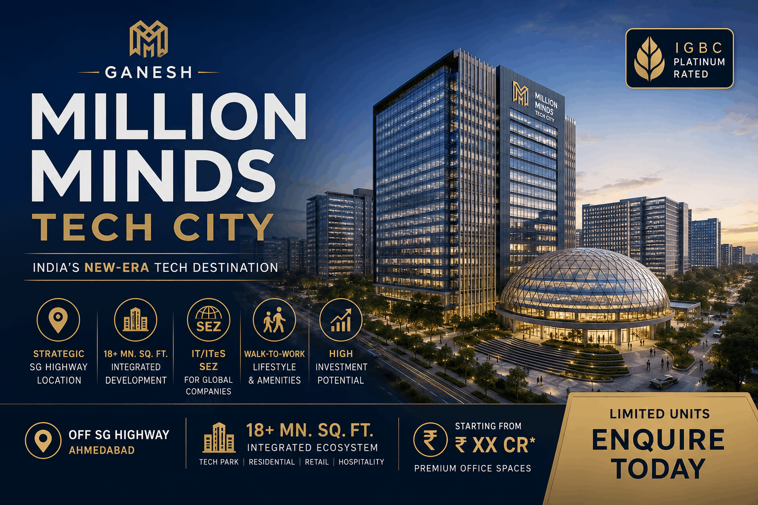 Ganesh Million Minds Tech City Ahmedabad