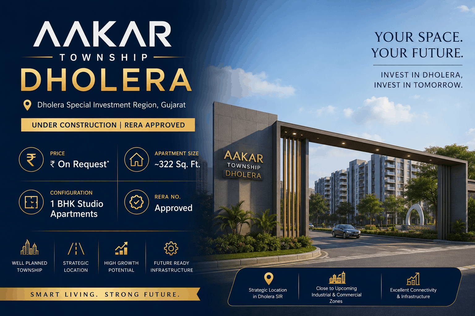 Aakar Township Dholera - Premium Studio Apartments by GAP Group